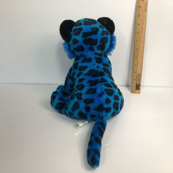 the petting zoo blue leopard big eyes sitting 2014 14 inch plush stuffed animal - Picture 8 of 10